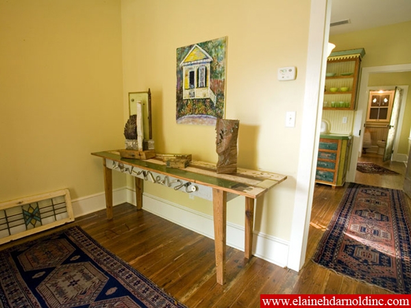 Heart Pine Table Photographed in Historic Cottage